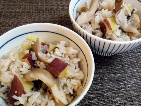 舞茸とさつま芋の炊き込みご飯